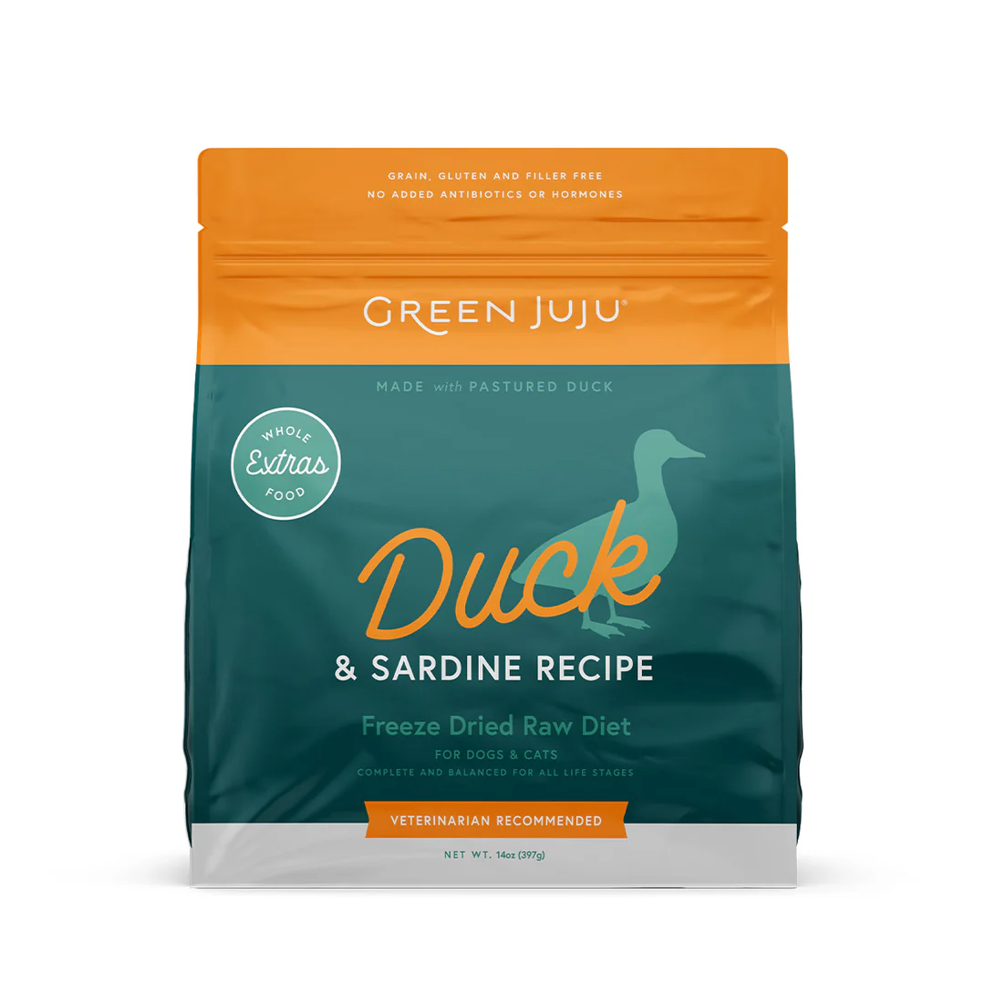 Green Juju Freeze Dried Duck & Sardine Recipe (14 oz)