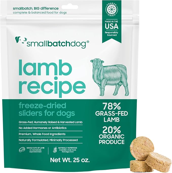 Smallbatch FDR Lamb Sliders for Dogs 25 oz