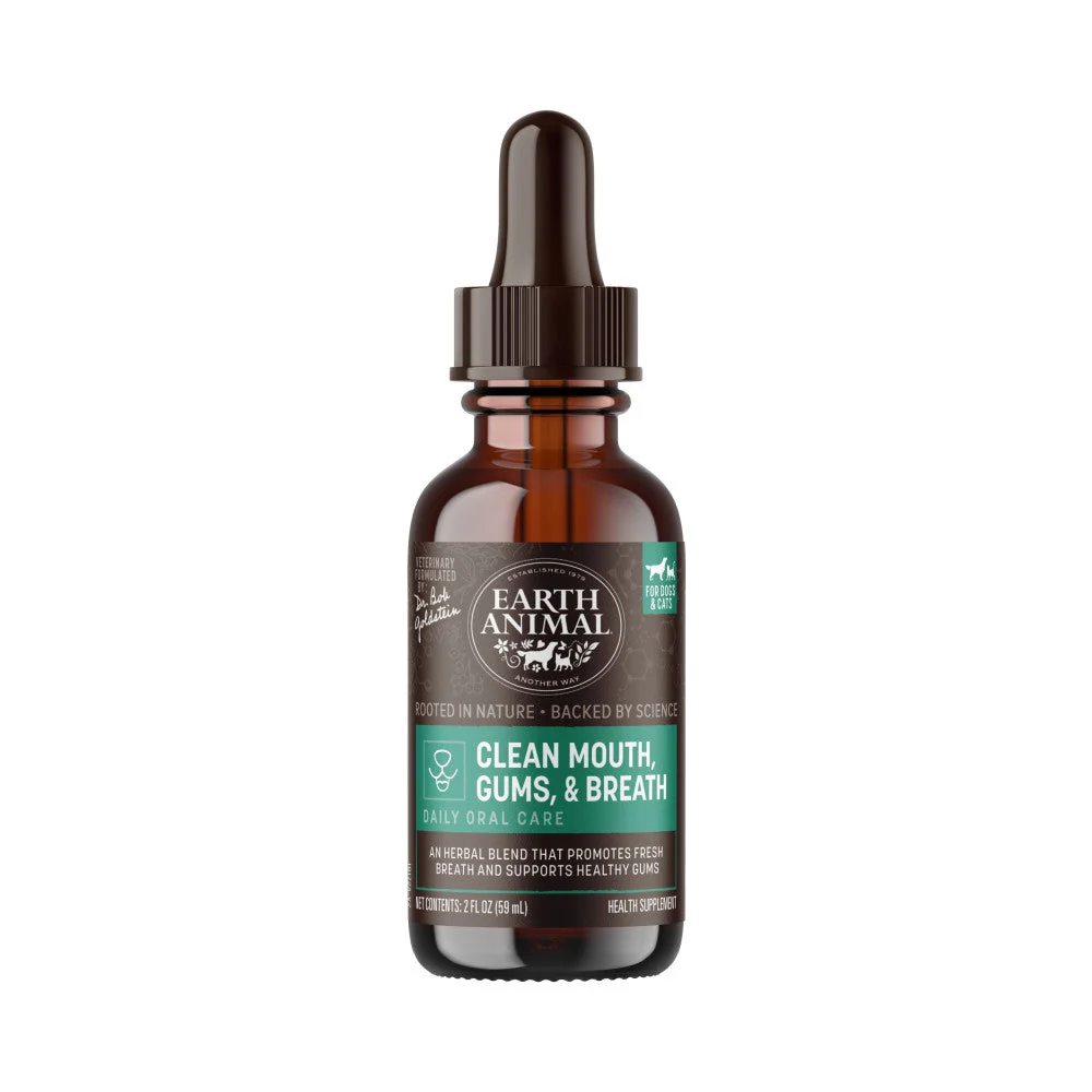 Earth Animal Clean Mouth Gums & Breath Daily Herbal Drops 2 oz - Image 2