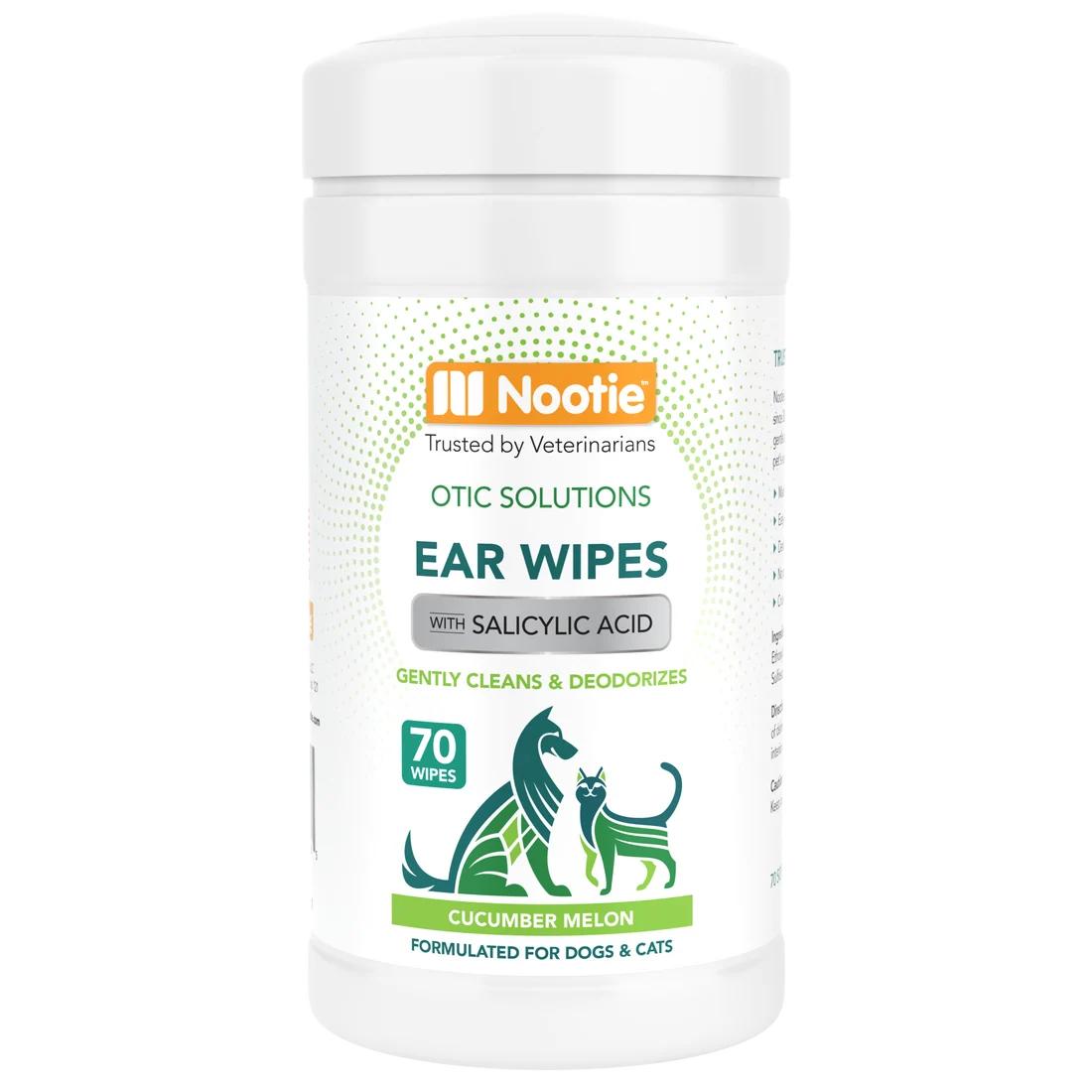 Nootie Ear Wipes with Salicylic Acid Cucumber Melon