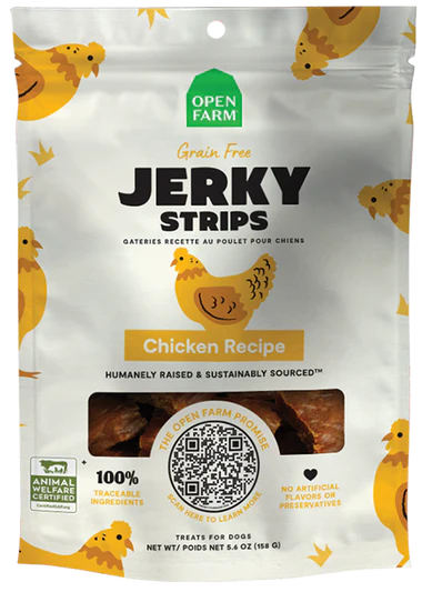 Open Farm Chicken Jerky Strips For Dog 5.6 Oz