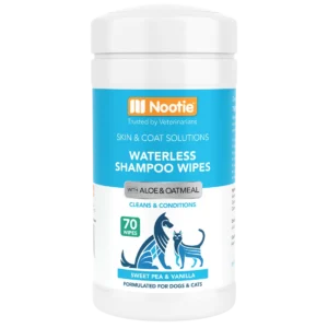 Nootie Waterless Shampoo Wipes with Aloe & Oatmeal Sweet Pea & Vanilla
